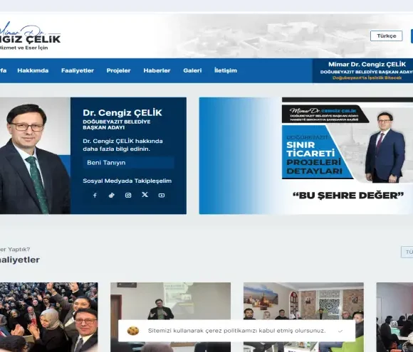 Ak Parti Doğubayazıt Belediye Başkan Adayı Cengiz Çelik,  Faaliyetlere gönüllü üye ol sloganı ile bir internet sitesi açtı. Sitede belediye 
