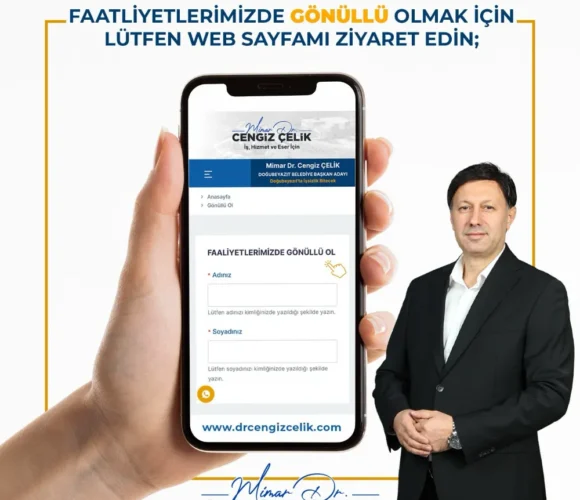 Narinkale Gazetesi Ak Parti Doğubayazıt Belediye Başkan Adayı Cengiz Çelik,  Faaliyetlere gönüllü üye ol sloganı ile bir internet sitesi açtı. 