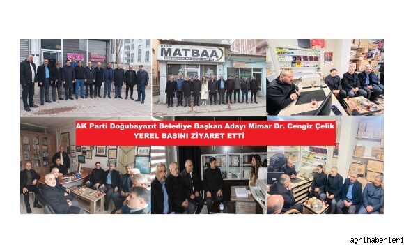 AK Parti Doğubayazıt Belediye Başkan adayı Mimar Dr. Cengiz Çelik, Doğubayazıt yerel basınını ziyaret etti. AK Parti Belediye Başkan Adayı 